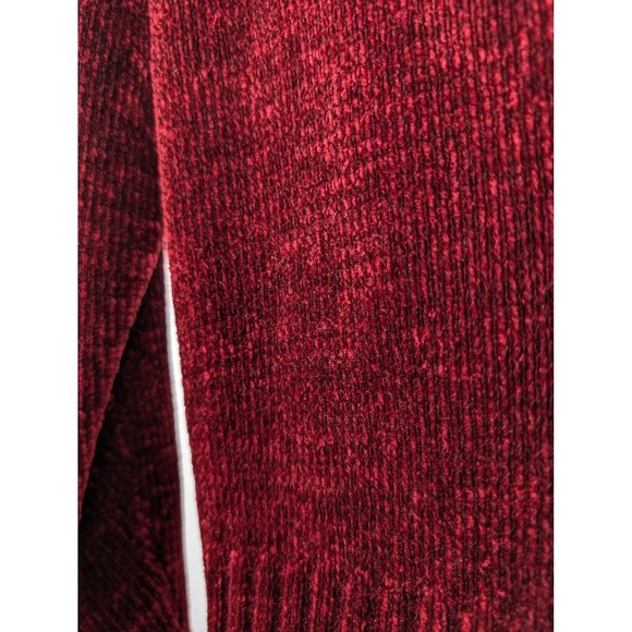 Vtg Ball Cotton Red Corduroy Button Long Sleeve Cardigan L Ladybug Cottagecore - Picture 11 of 12